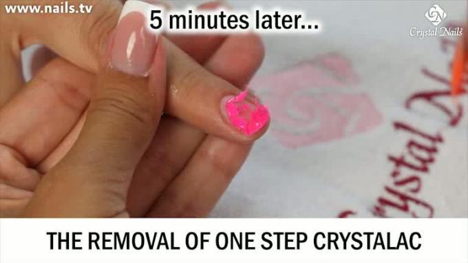 The removal of the ONE STEP CRYSTALAC